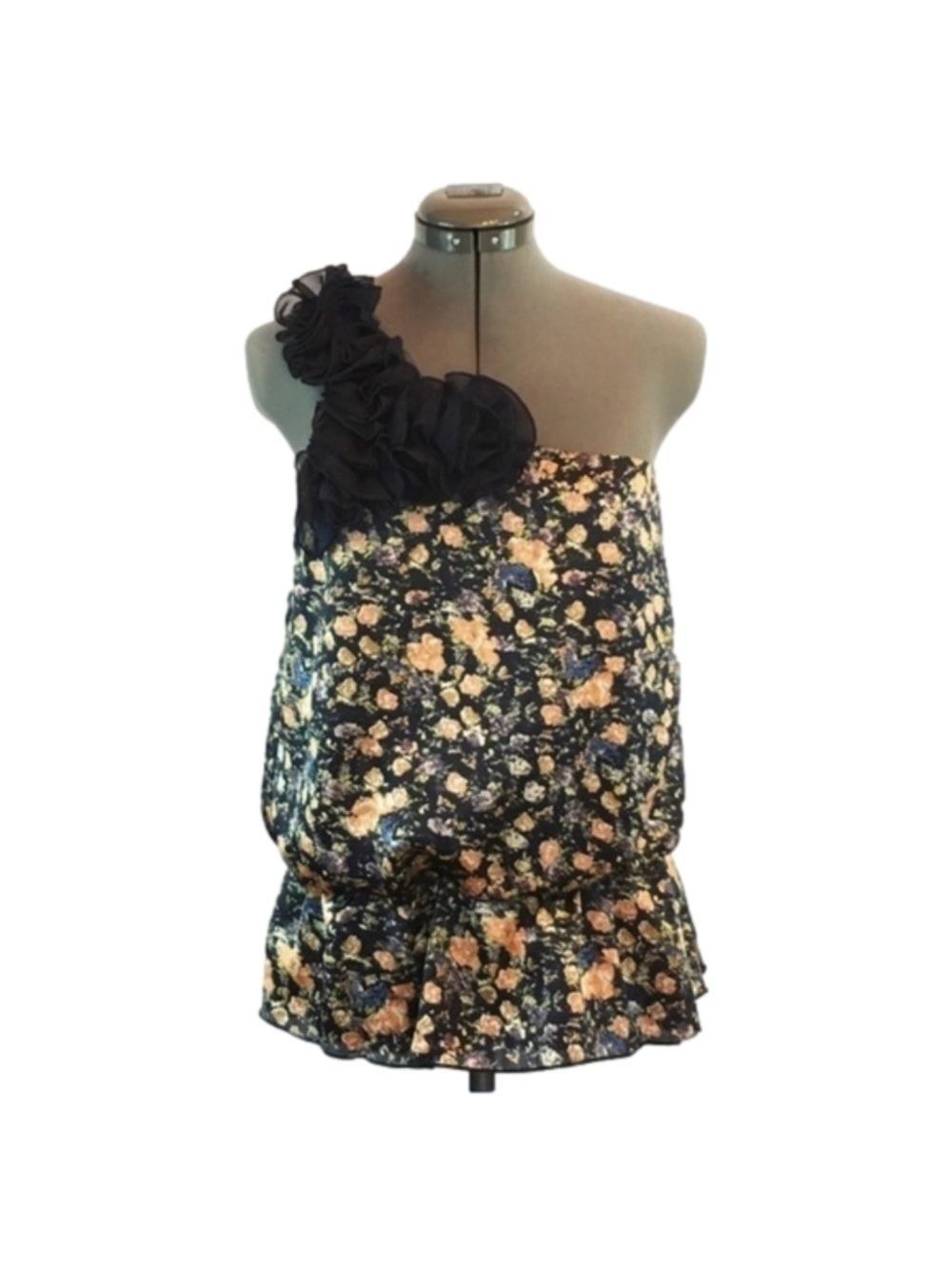 FOREVER 21 One Shoulder Floral Print Top. Size L, NWT!